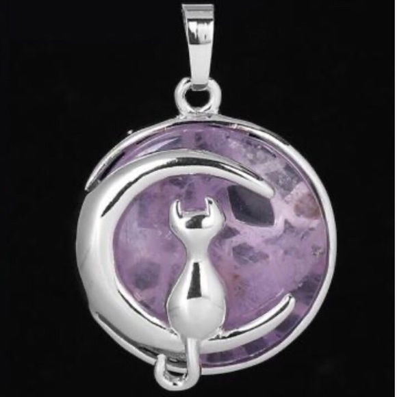 Gemstone necklace white gold with 925 Silver chain - Picture 4 of 9
